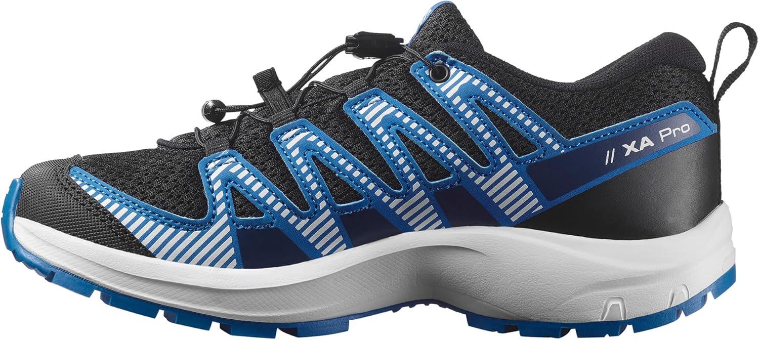 image:imageSalomon UnisexChild Salomon Kids Xa Pro V8 Trail Running ShoesBlackWhiteFrench Blue