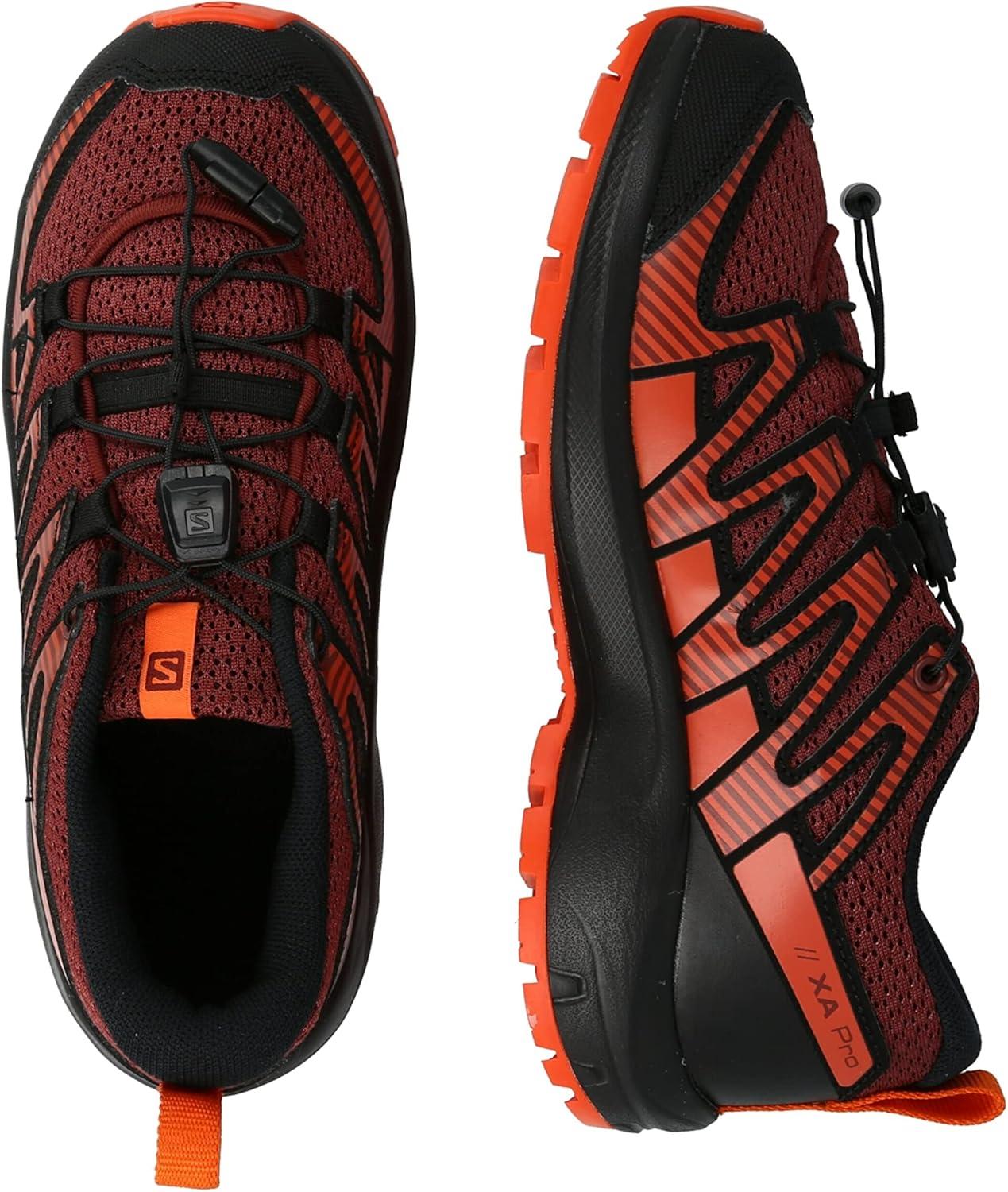 image:imageSalomon UnisexChild Salomon Kids Xa Pro V8 Trail Running ShoesMadder BrownBlackRed Orange