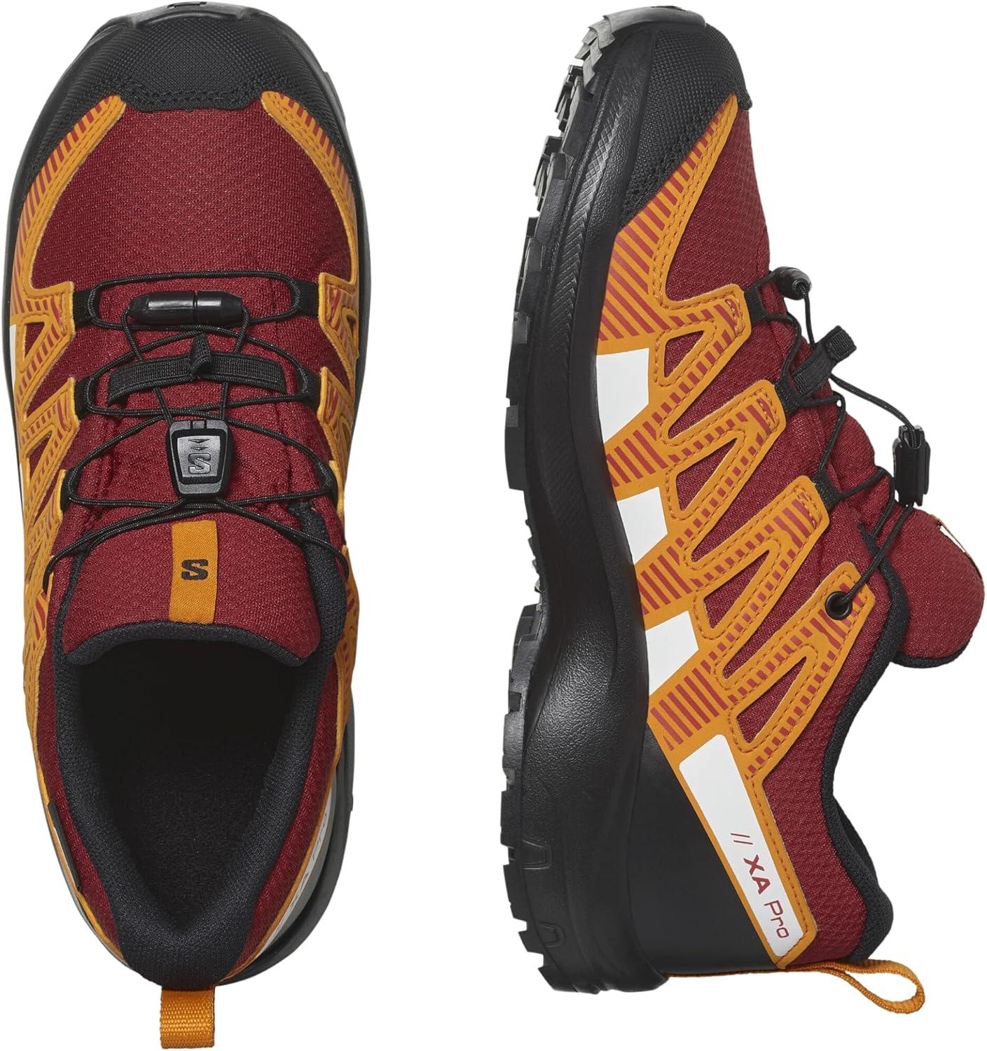 image:imageSalomon UnisexChild Salomon Kids Xa Pro V8 Trail Running ShoesRed Dahlia Black Orange Pepper