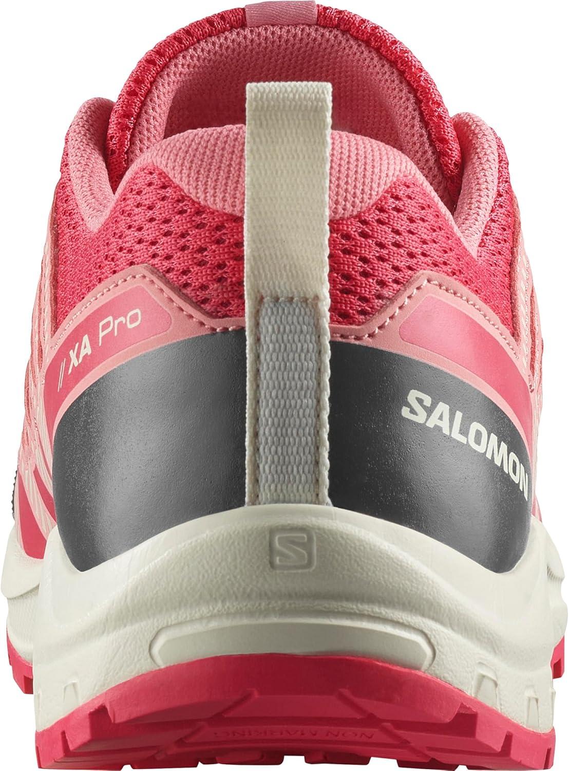 image:imageSalomon UnisexChild Salomon Kids Xa Pro V8 Trail Running ShoesRouge RedAlmond MilkFlamingo Pink