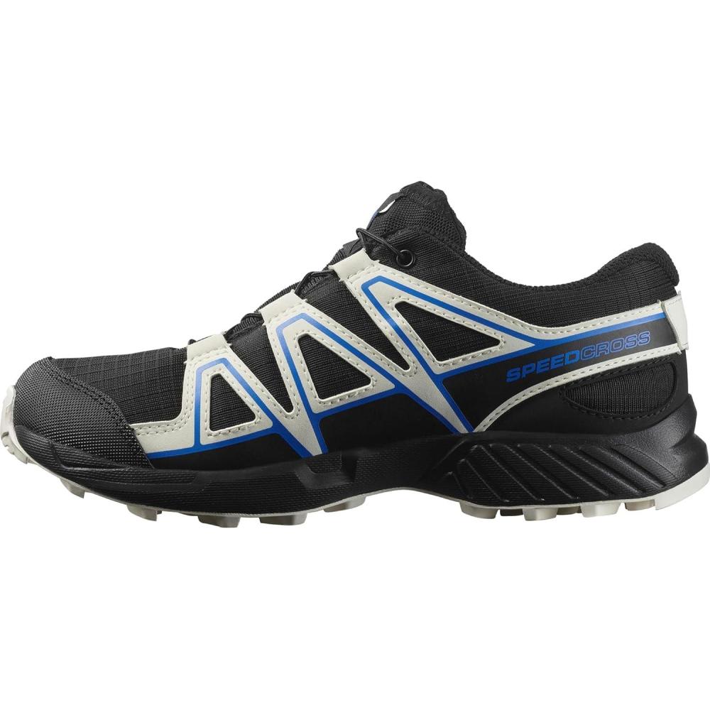image:imageSalomon Junior SPEEDCROSS CLIMASALOMON WATERPROOF Outdoor Shoes for KidsBlackVanilla IceFrench Blue