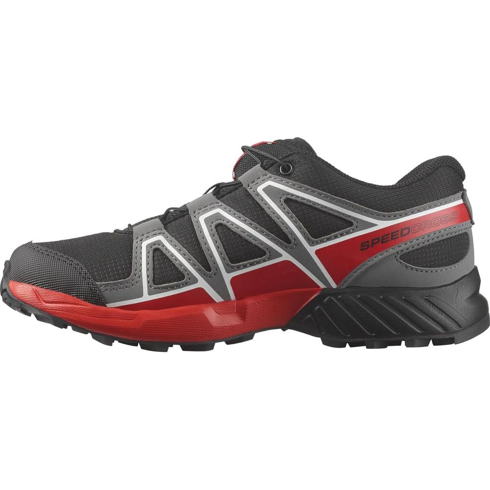 image:imageSalomon Kids Speedcross J Unisex Trail Running ShoeBlackQuiet ShadeHigh Risk Red