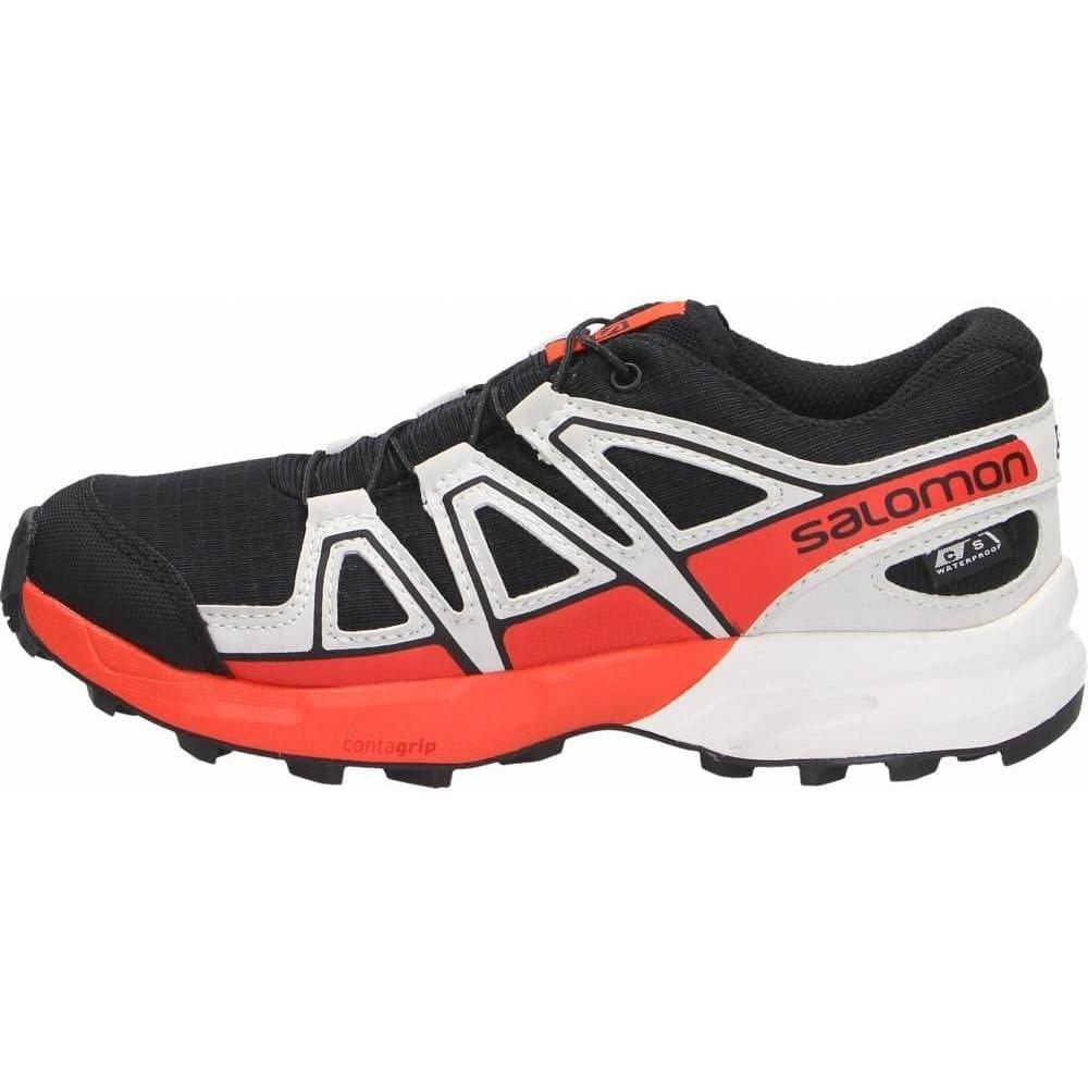 image:imageSalomon SPEEDCROSS CLIMASALOMON WATERPROOF Shoes for KidsBlackLunar RockCherry Tomato