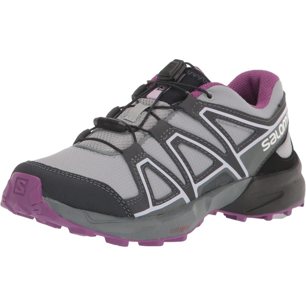 image:imageSalomon SPEEDCROSS CLIMASALOMON WATERPROOF Shoes for KidsQuarryBlackSparkling Grape