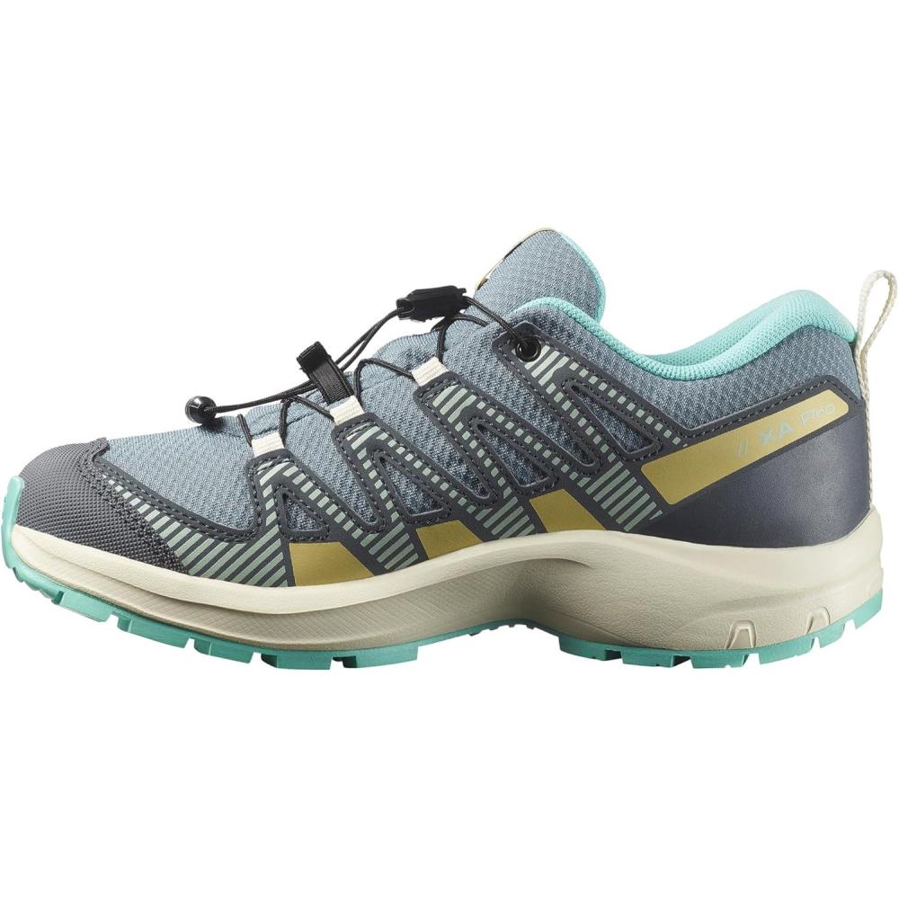 image:imageSalomon Unisex Juniors XA Pro V8 Mid Waterproof Trail Running Shoes for KidsTrooperTurbulenceAruba Blue