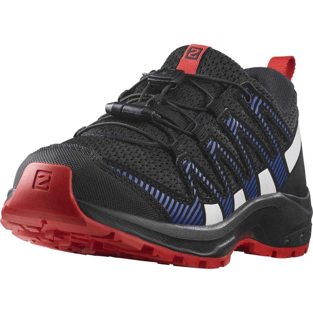 image:imageSalomon UnisexChild Salomon Kids Xa Pro V8 Trail Running ShoesBlackLapis BlueFiery Red
