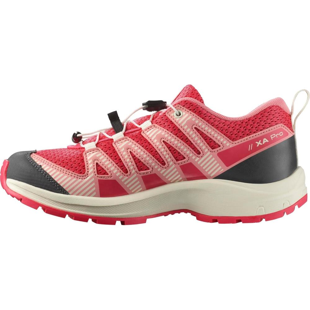 image:imageSalomon UnisexChild Salomon Kids Xa Pro V8 Trail Running ShoesRouge RedAlmond MilkFlamingo Pink