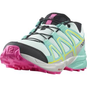 Salomon Kids Speedcross J Unisex Trail Running Shoe(Bleached Aqua/Blue Radiance/Lunar Rock)