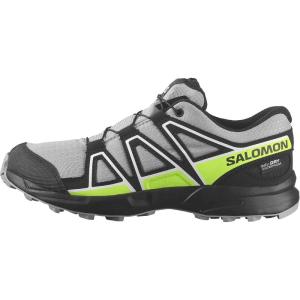 Salomon SPEEDCROSS CLIMASALOMON™ WATERPROOF Shoes for Kids(Alloy/Black/Green Gecko)