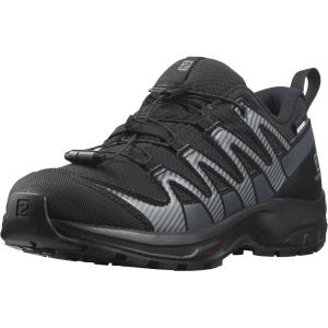 Salomon Unisex Junior’s XA Pro V8 Mid Waterproof Trail Running Shoes for Kids(Black/Black/Ebony)