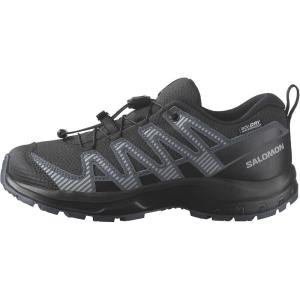 Salomon Unisex Junior’s XA Pro V8 Mid Waterproof Trail Running Shoes for Kids(Black/Turbulence/Quarry)