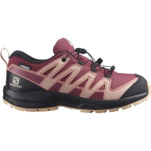 Salomon Unisex Junior’s XA Pro V8 Mid Waterproof Trail Running Shoes for Kids(Earth Red/Black/Almond Cream)