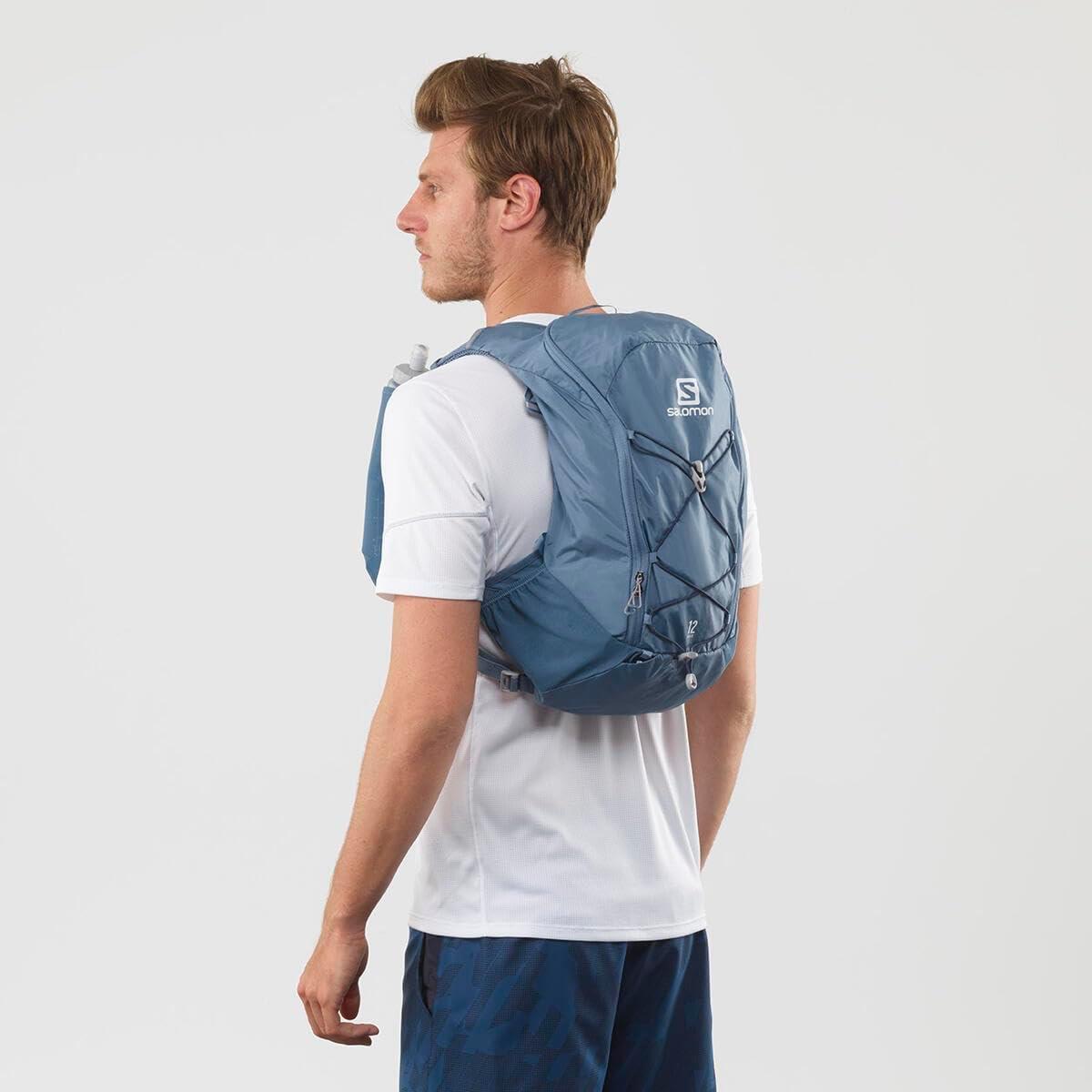 image:imageSalomon Unisex Agile 12 Set Hydration amp Storage Vest with 500ml Flasks IncludedCopen Blue DARK DENIM