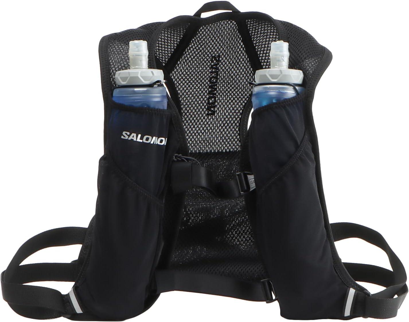 image:imageSalomon Unisex Agile 2 Set Hydration amp Storage Vest with 500ml Flasks IncludedBLACK
