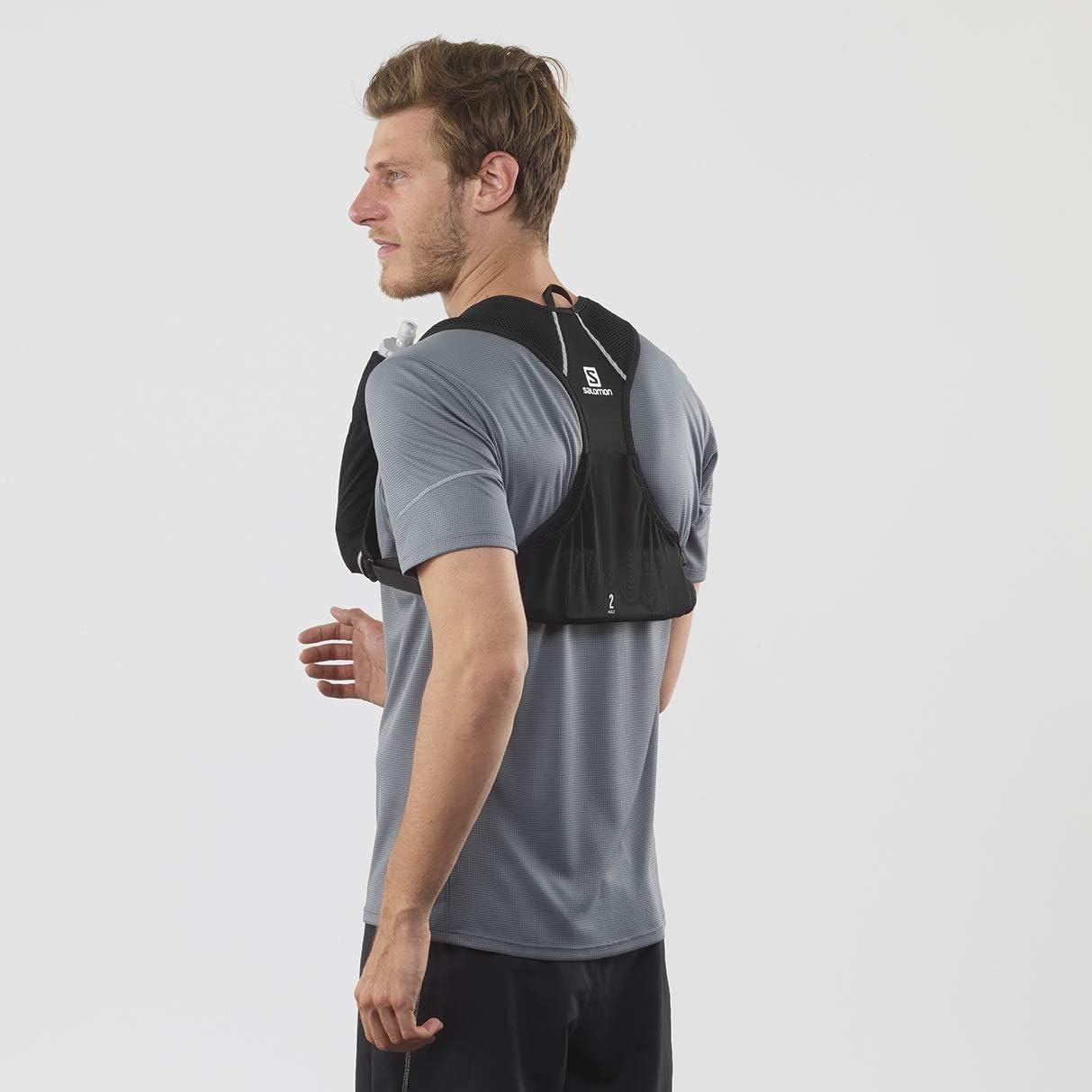 image:imageSalomon Unisex Agile 2 Set Hydration amp Storage Vest with 500ml Flasks IncludedBLACK
