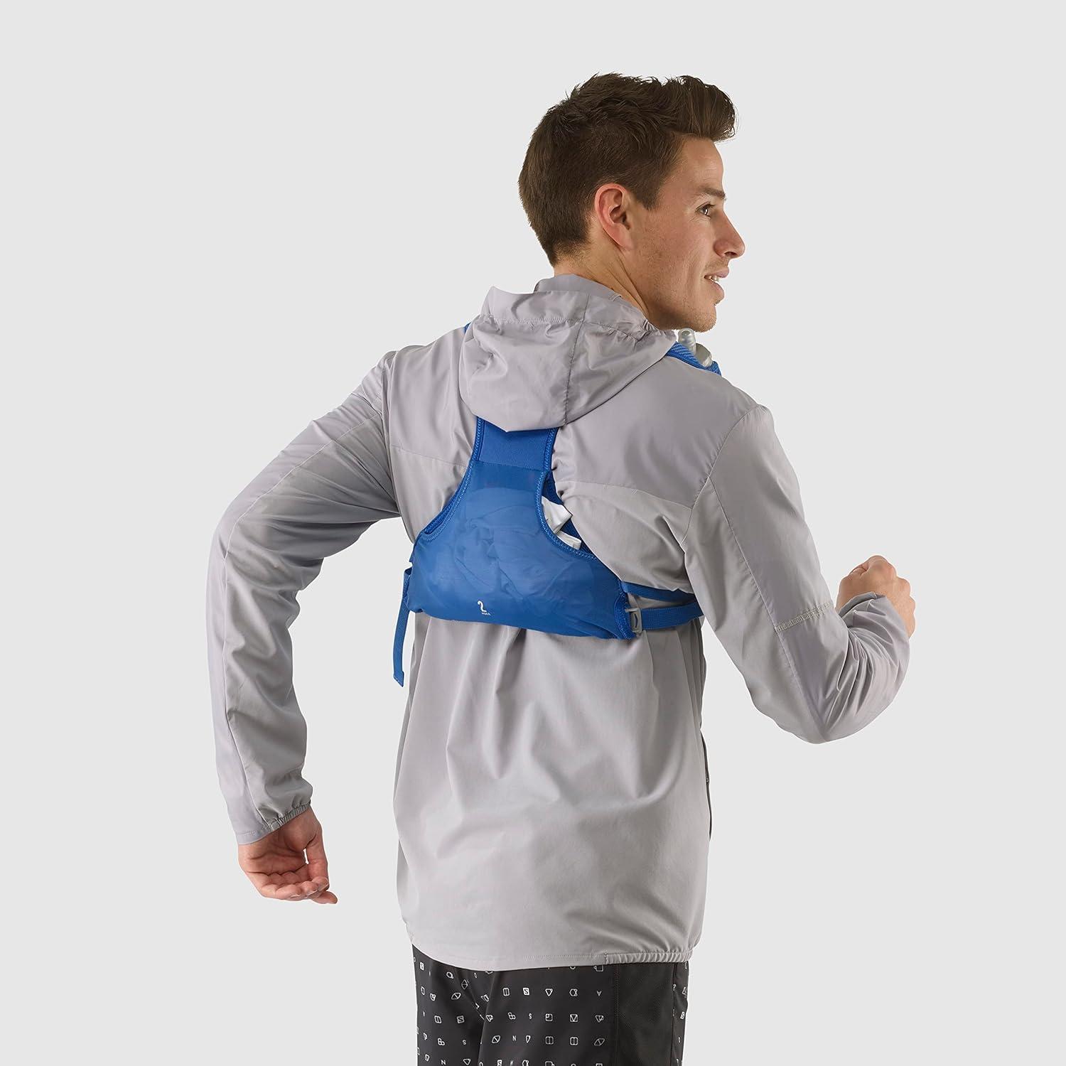 image:imageSalomon Unisex Agile 2 Set Hydration amp Storage Vest with 500ml Flasks IncludedNEBULAS BLUE