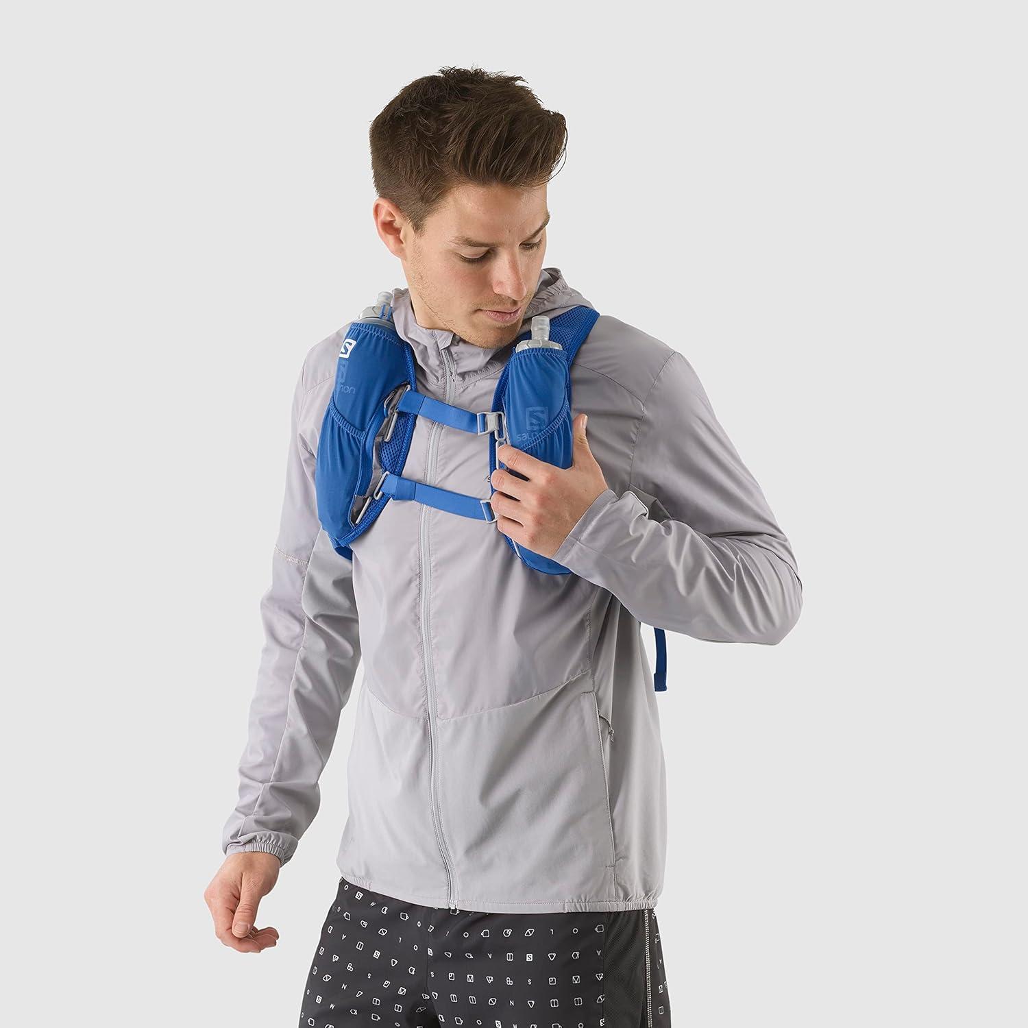 image:imageSalomon Unisex Agile 2 Set Hydration amp Storage Vest with 500ml Flasks IncludedNEBULAS BLUE