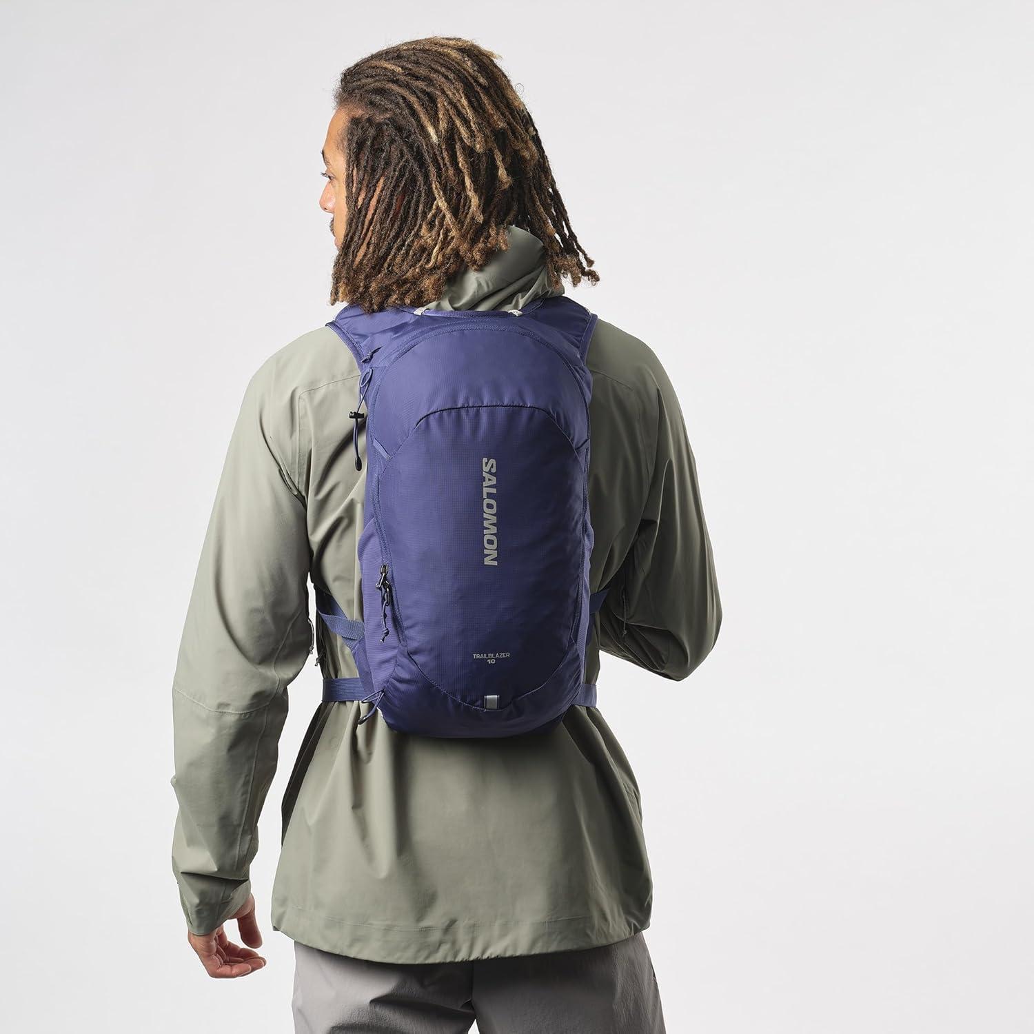 image:imageSalomon Unisex Trailblazer 10 Hiking amp Trekking Backpack 10LiterMazarine Blue Ghost Gray