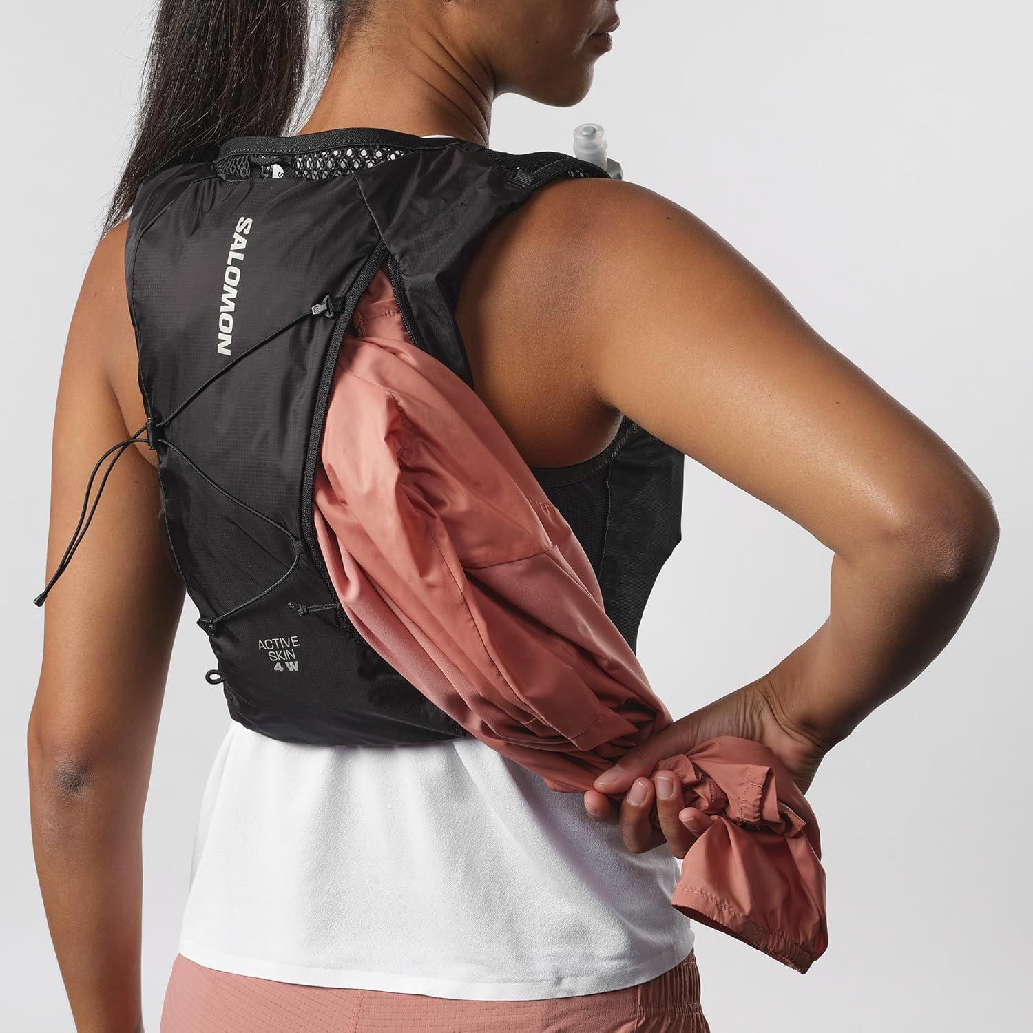 image:imageSalomon Womens Active Skin 4 Hydration amp Storage Vest with Dual 500ml Flasks Included for Hiking Running amp CyclingLarge