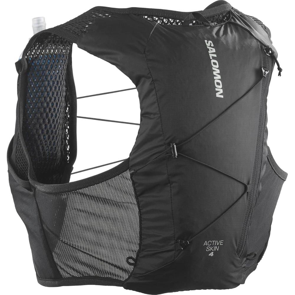image:imageSalomon Unisex Active Skin 4 Hydration amp Storage Vest with 500ml Flasks IncludedBlack