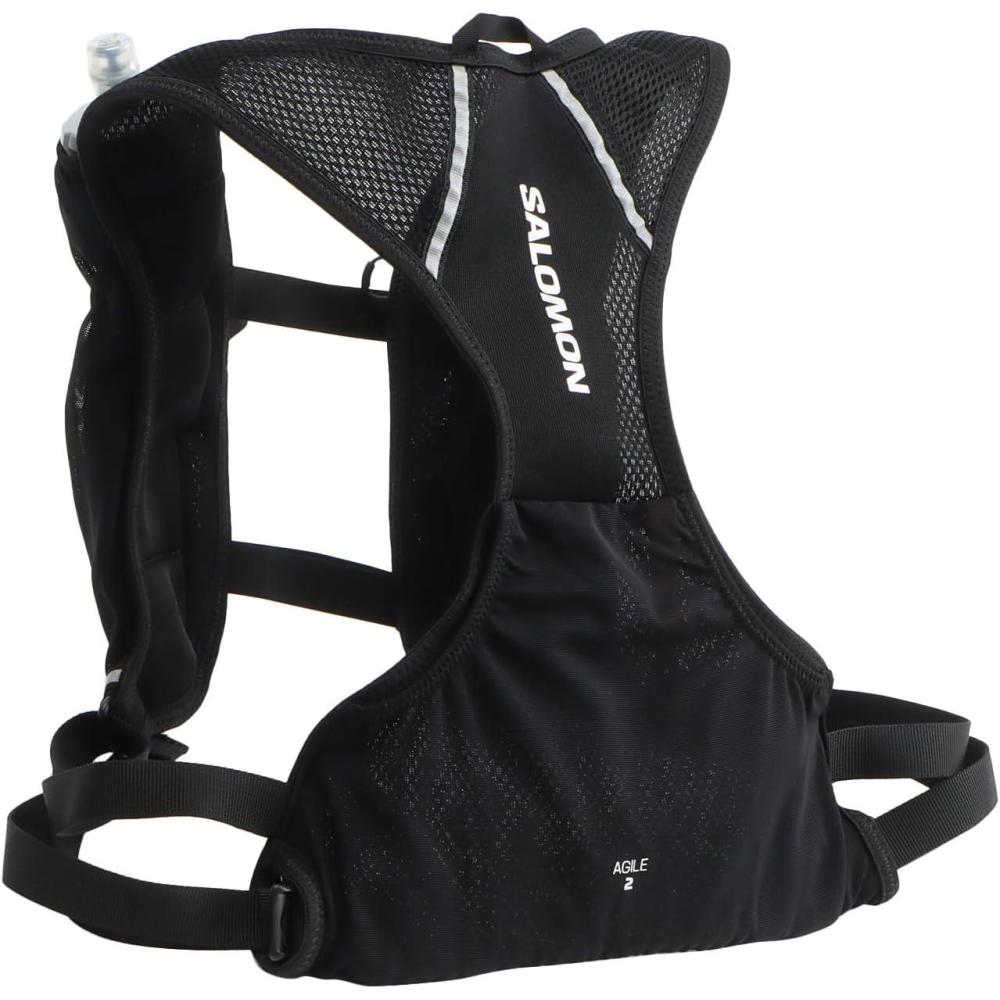 image:imageSalomon Unisex Agile 2 Set Hydration amp Storage Vest with 500ml Flasks IncludedBLACK
