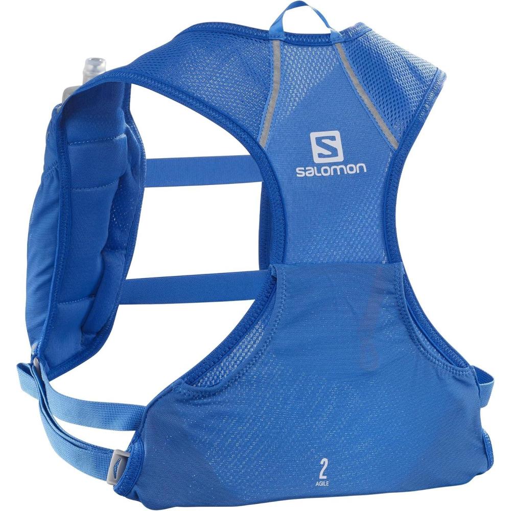 image:imageSalomon Unisex Agile 2 Set Hydration amp Storage Vest with 500ml Flasks IncludedNEBULAS BLUE