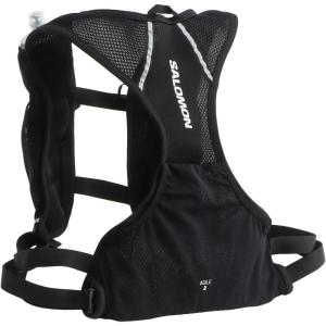 Salomon Unisex Agile 2 Set, Hydration & Storage Vest with 500ml Flasks Included(BLACK)