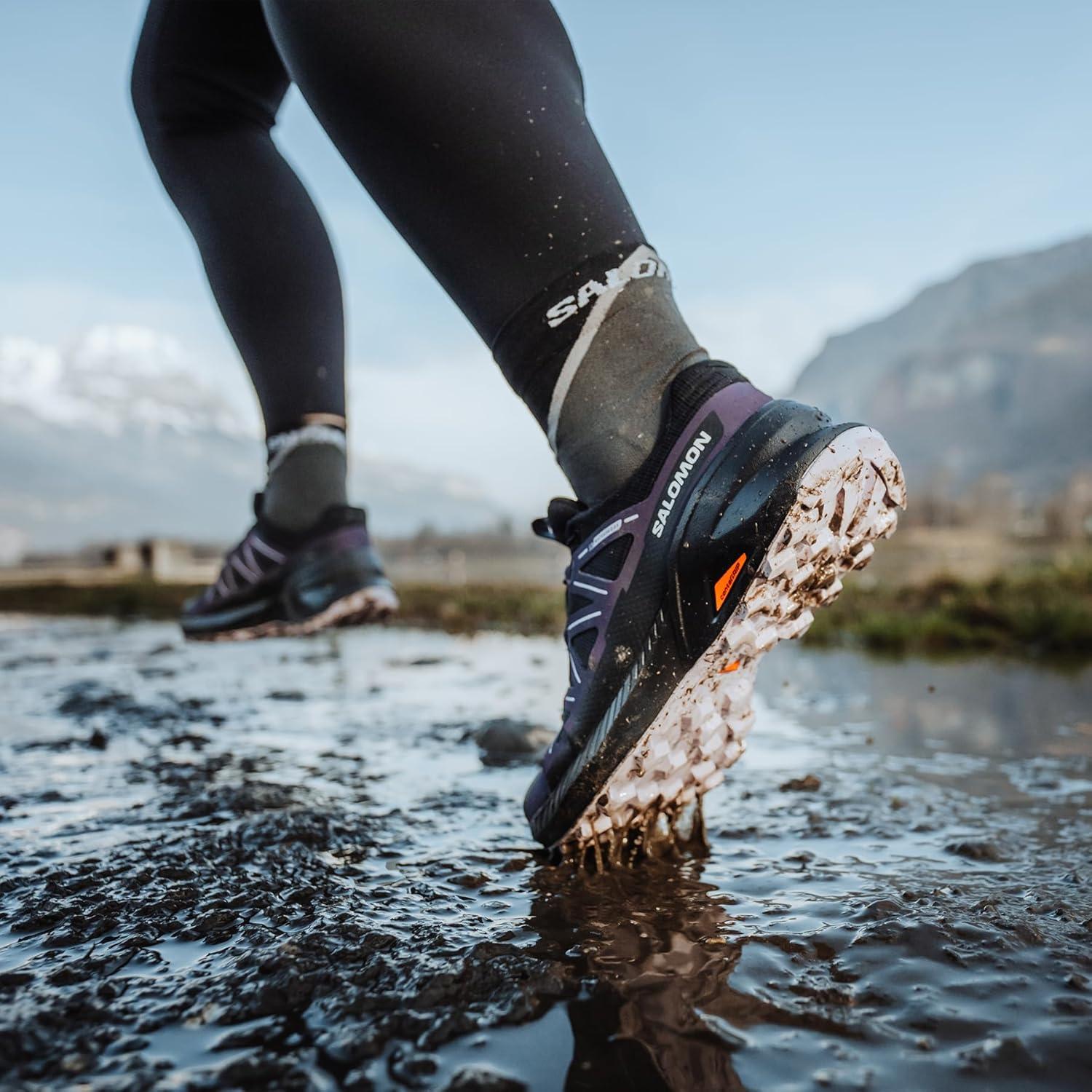 image:imageSalomon Womens Speedcross Peak ClimaSalomon Waterproof Trail Running ShoesBlackNightshadeOrchid Petal