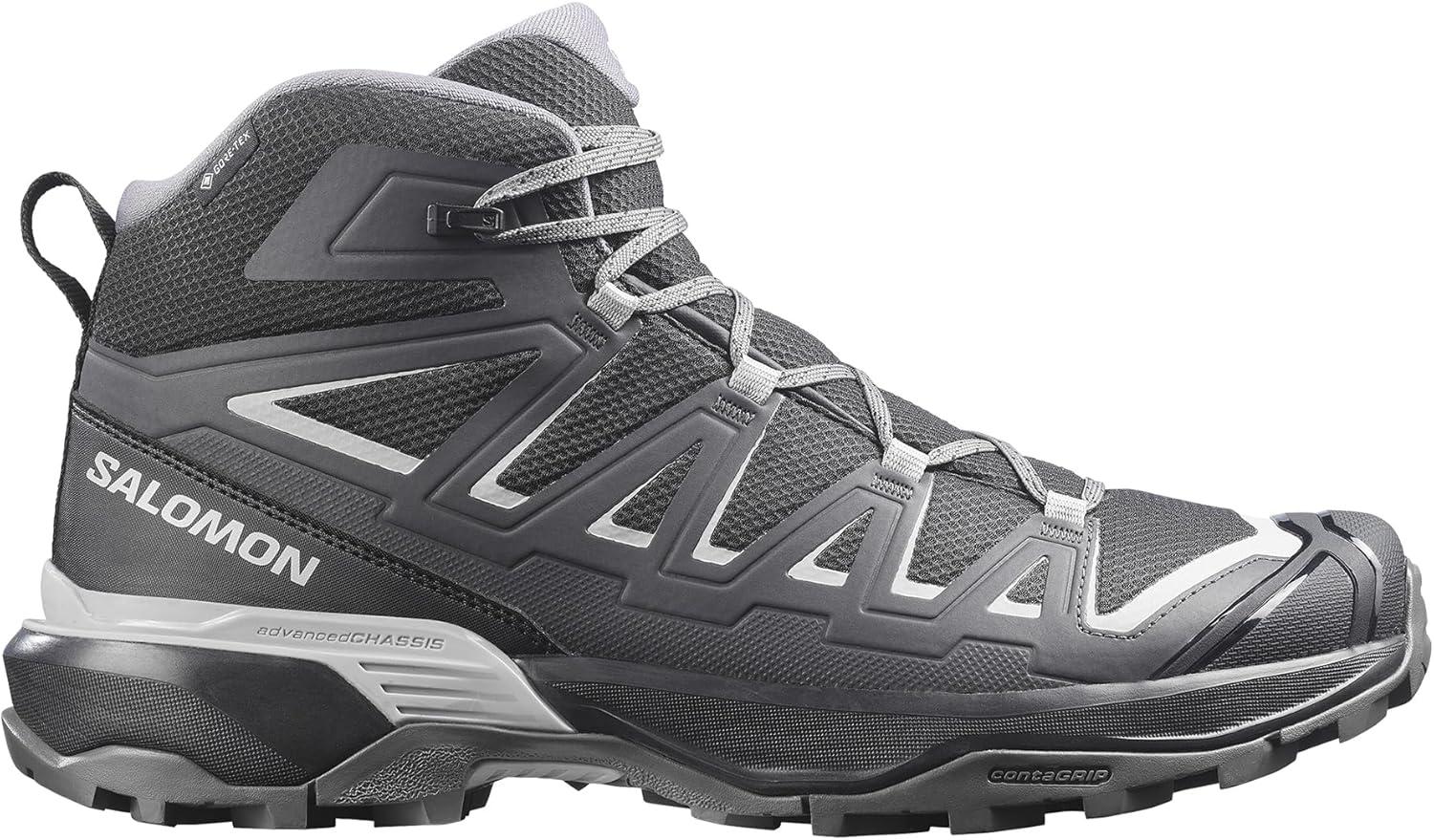 image:imageSalomon Mens X Ultra Flare Mid GoreTex Hiking Shoe Waterproof Support amp Stability for Rugged Trails amp MultiDay HikesGull Paloma Bog