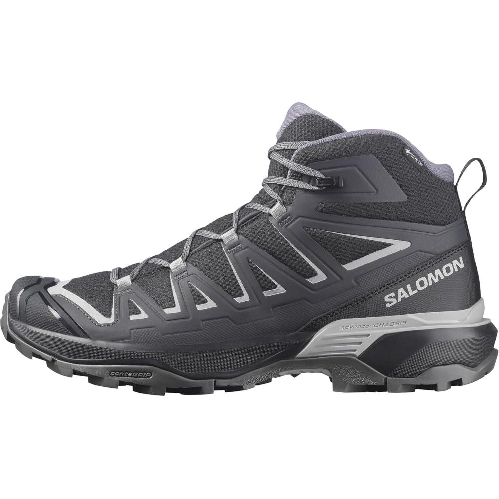 image:imageSalomon Mens X Ultra Flare Mid GoreTex Hiking Shoe Waterproof Support amp Stability for Rugged Trails amp MultiDay HikesGull Paloma Bog