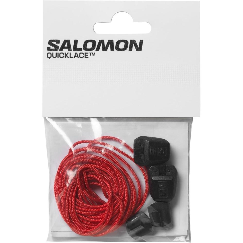image:imageSalomon Quicklace Kit Footwear Lace Replacement AccessoryRacing Red Black Black