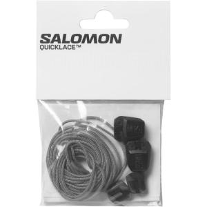 Salomon Quicklace Kit, Footwear Lace Replacement Accessory(Ftw Silver / Black / Black)