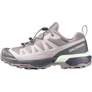 Salomon Women’s X Ultra Flare Gore-Tex Hiking Shoe, Waterproof, Lightweight Comfort for Mixed Terrain & Day Hikes(Dark Gull Gray/Paloma/Clearly Aqua)