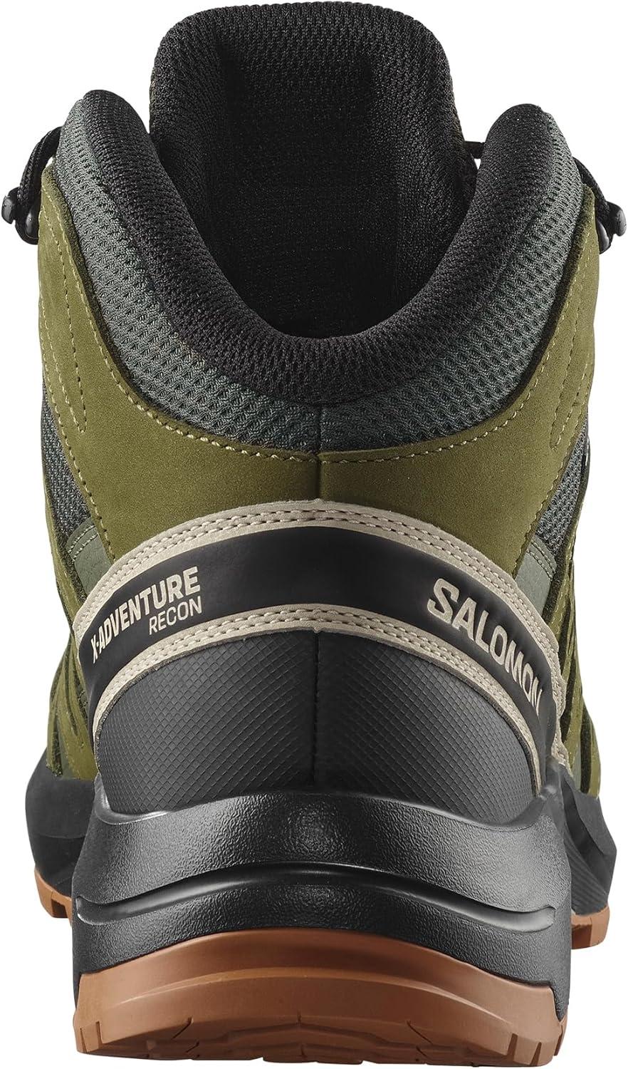 image:imageSalomon Mens XAdventure Recon Mid GoreTex Hiking Shoe Waterproof Stability for Rugged Hiking Trails amp AllWeather TrekkingPeatMartini OliveOxford Tan